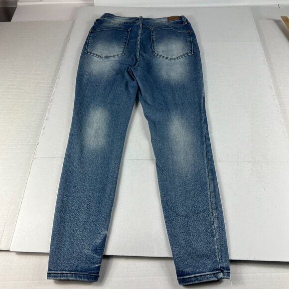 Judy Blue Jeans Women's 29x26* Skinny High Rise Crop Blue Faded Denim Tag 30 - Picture 10 of 16